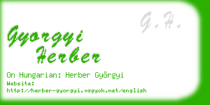 gyorgyi herber business card